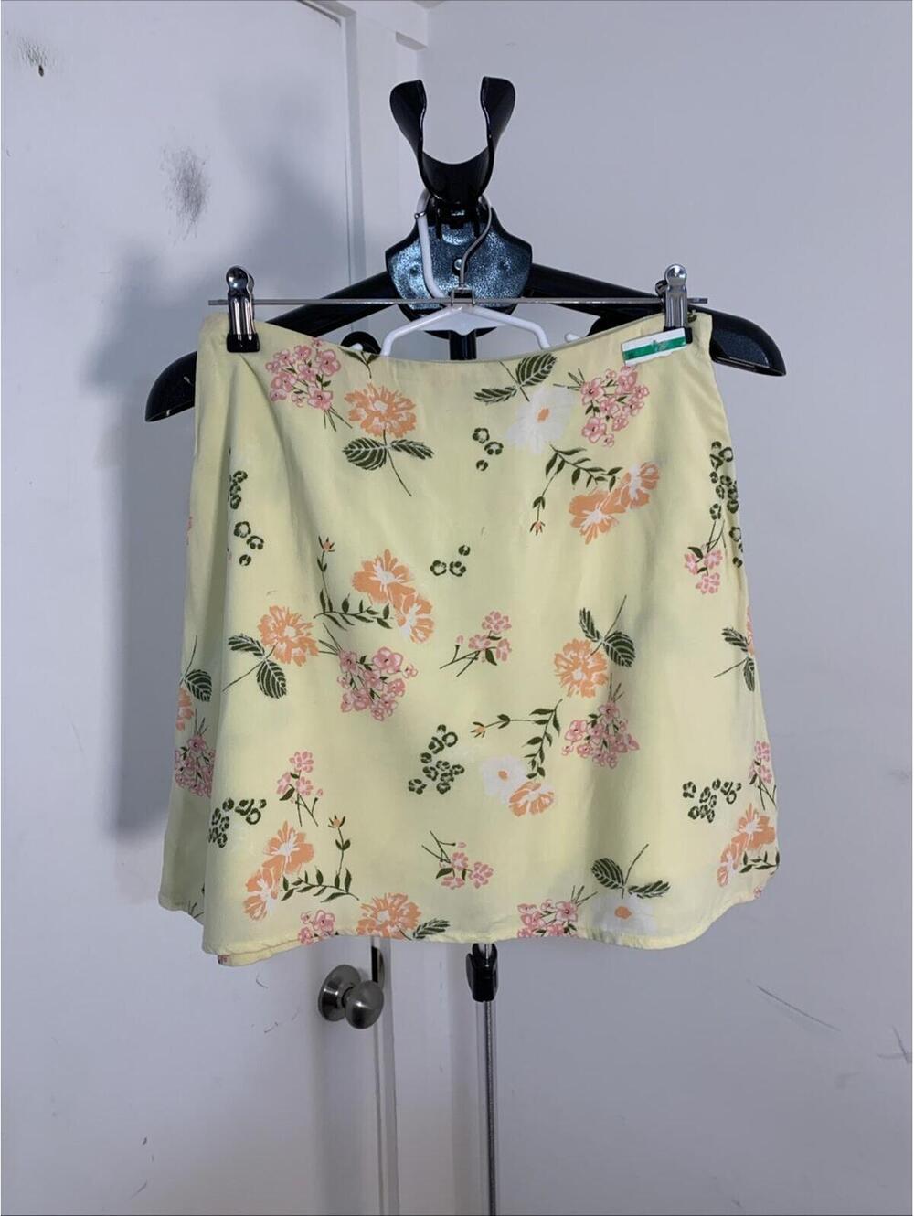 Abound‎ Skirt Womens Medium Yellow Pink Floral Mini Skirt Nordstrom